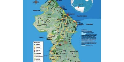 Mapa mapa ukazuje, ako sa amerindians prišiel Guyana